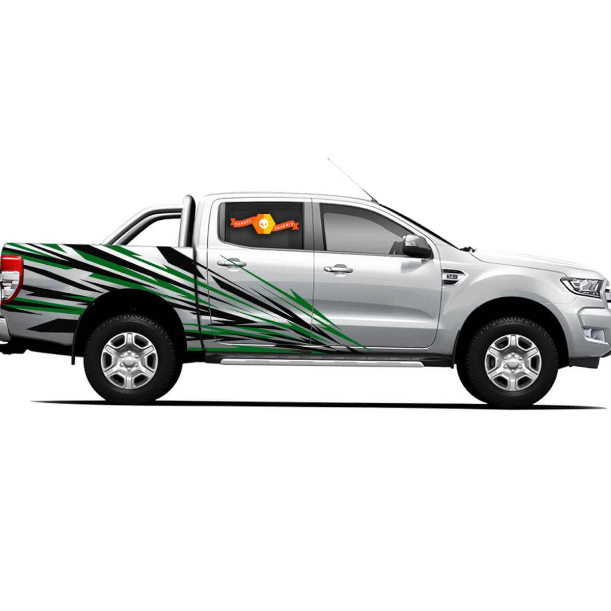Paar Vinyl-Aufkleber-Aufkleber 4x4 Tacoma Toyota TRD Off Road Truck Seitentüren Shards Militärstil