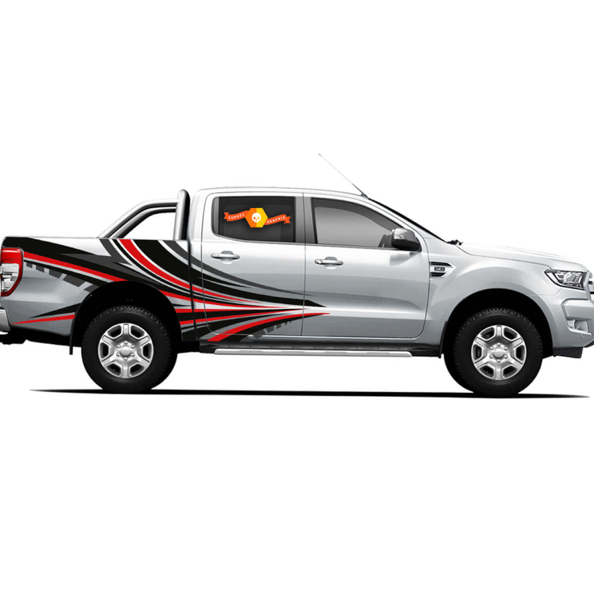 Paar Aufkleber Vinyl Sticker 4X4 Tacoma Toyota TRD Off Road LKW Seitentüren Dragon's Reach
