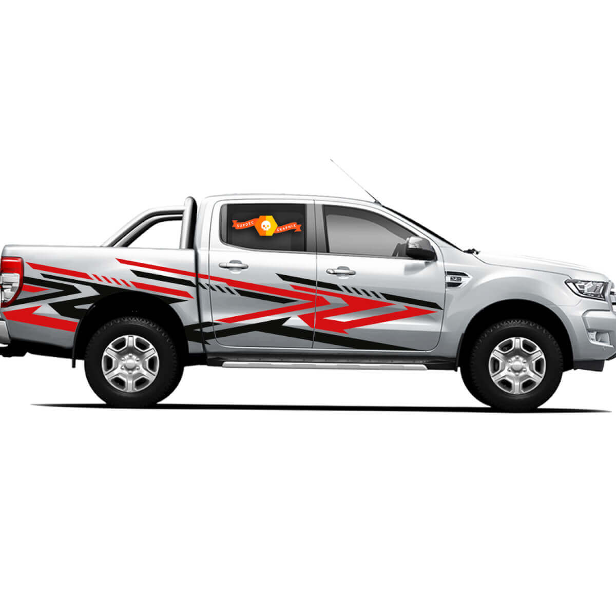 Paar Aufkleber Vinyl Sticker 4X4 Tacoma Toyota TRD Off Road LKW Seitentüren Robo Style
