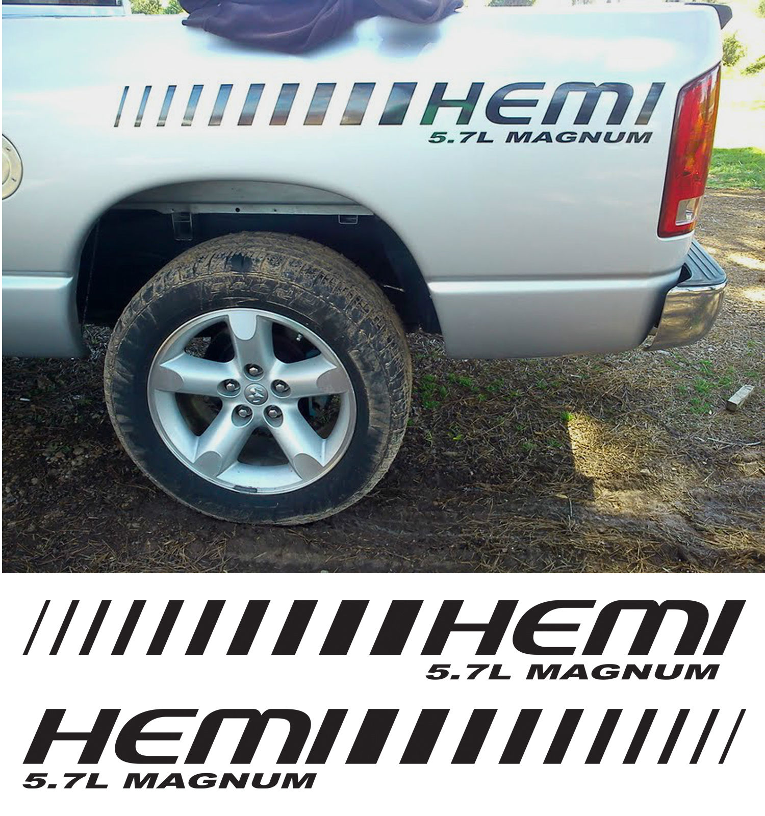 2 – Dodge HEMI 5.7 MAGNUM Ram Truck Aufkleber