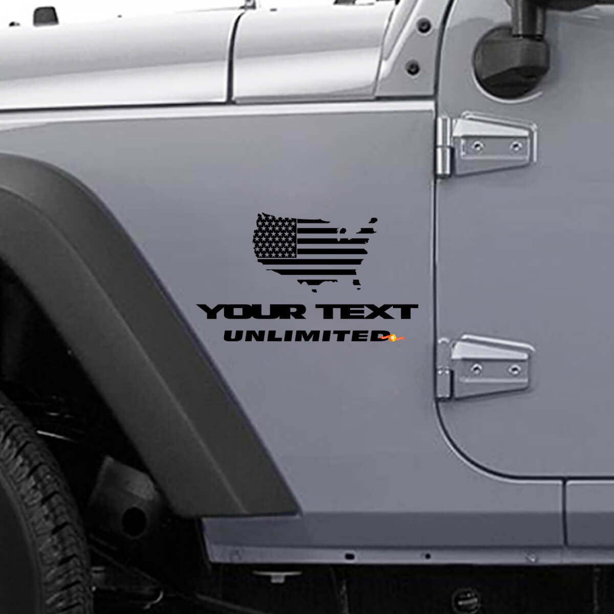 USA-Flaggen-Seitenvinyl-Aufkleber für Jeep Wrangler JK