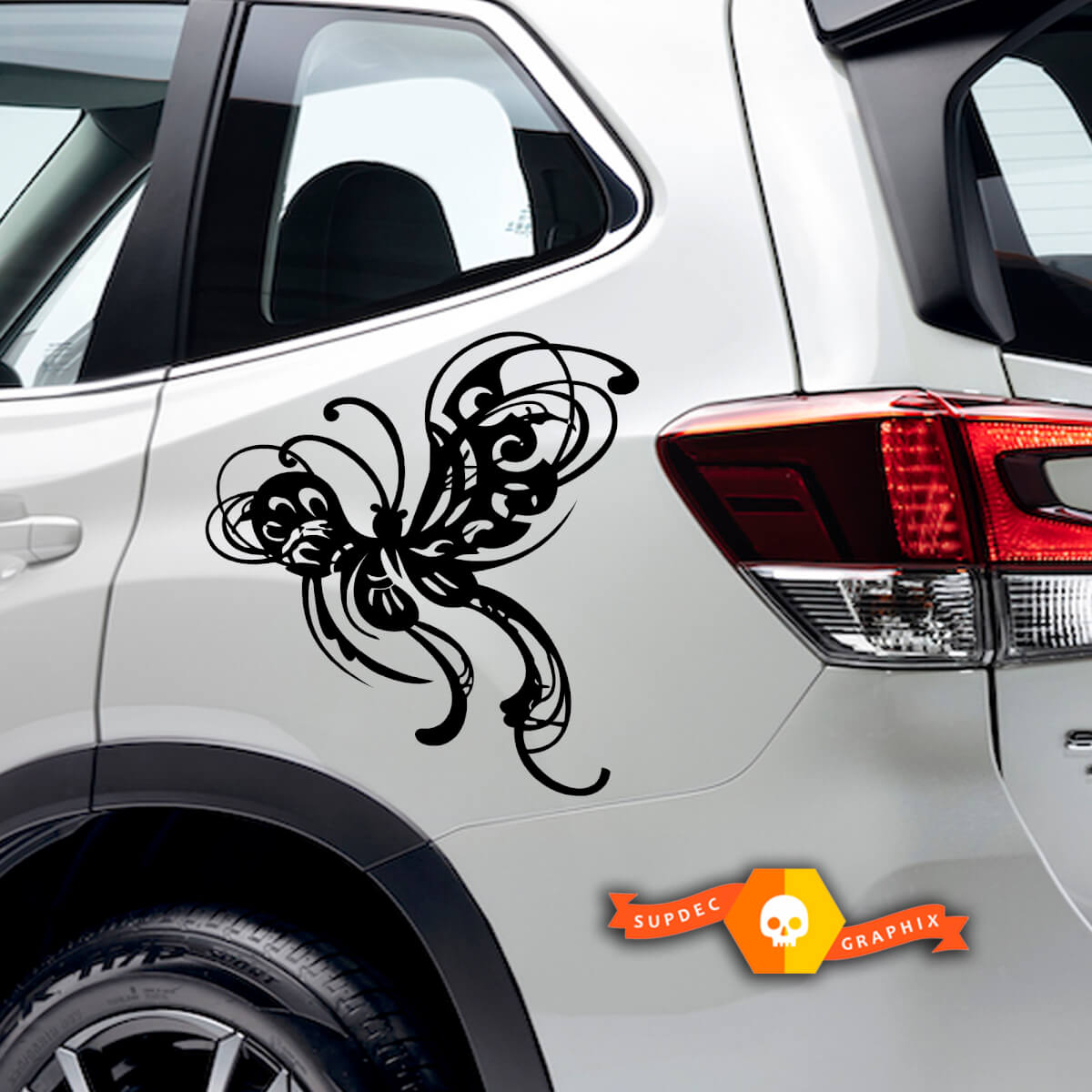 Vinyl-Aufkleber Grafik-Aufkleber Seite сar Toyota tropische Schmetterlingszeichnung neu 2022
