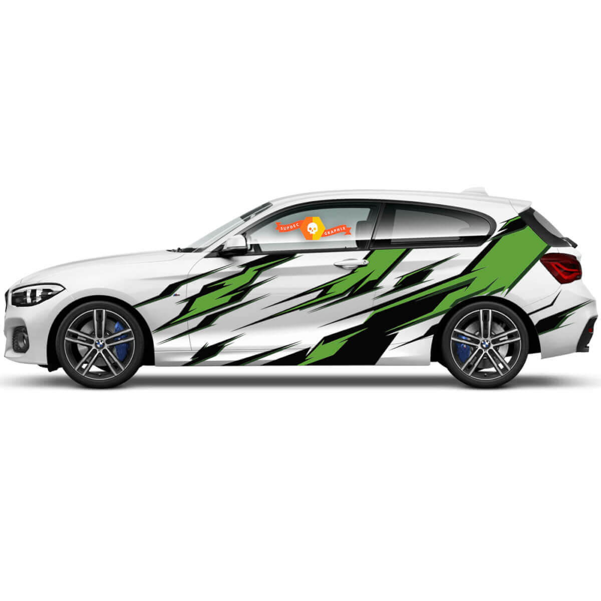 Paar Vinylaufkleber Grafikaufkleber Seite für BMW 1er Serie 2015 Ninja-Stil
