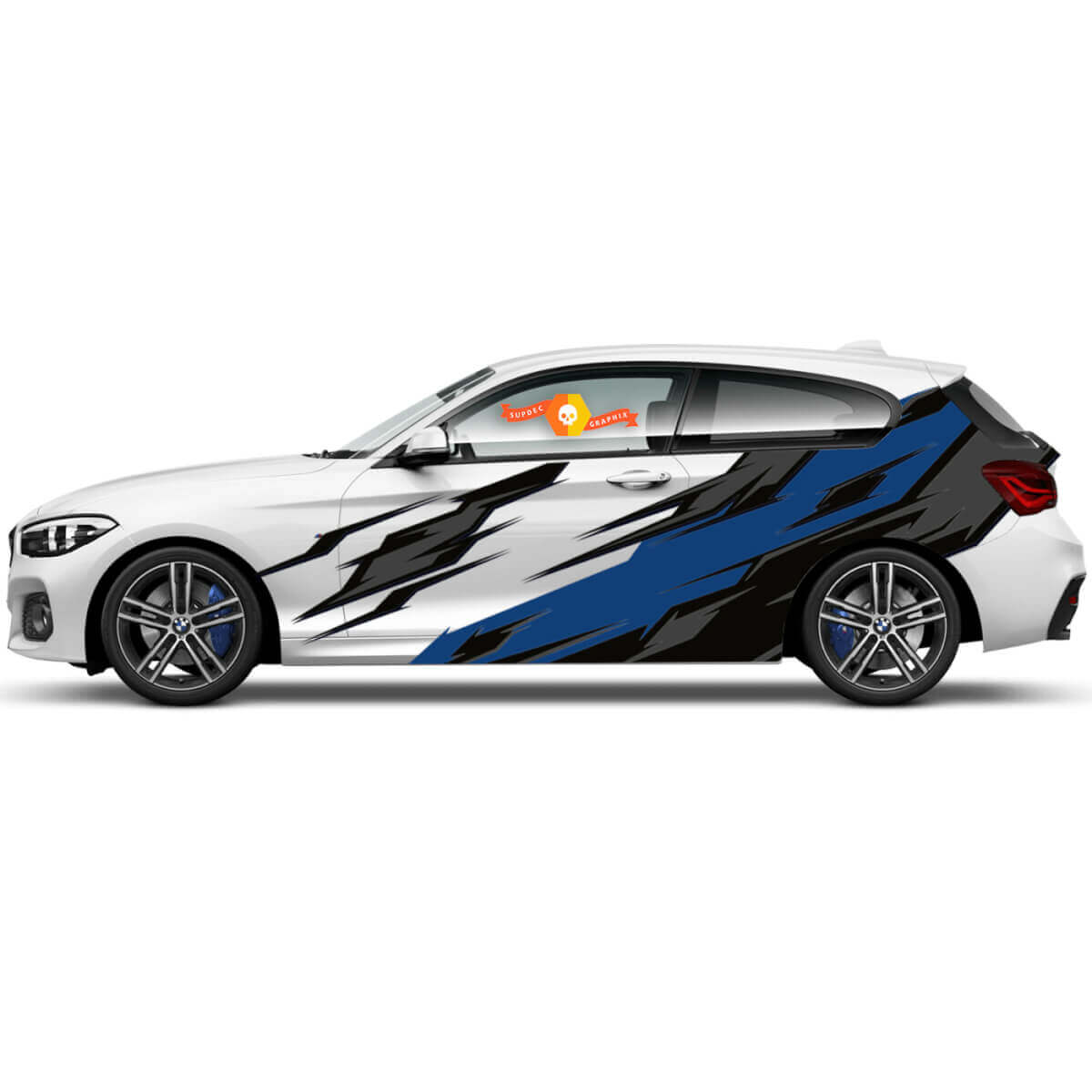 Paar Vinylaufkleber Grafikaufkleber Seite für BMW 1er Serie 2015 Ninja Strike
