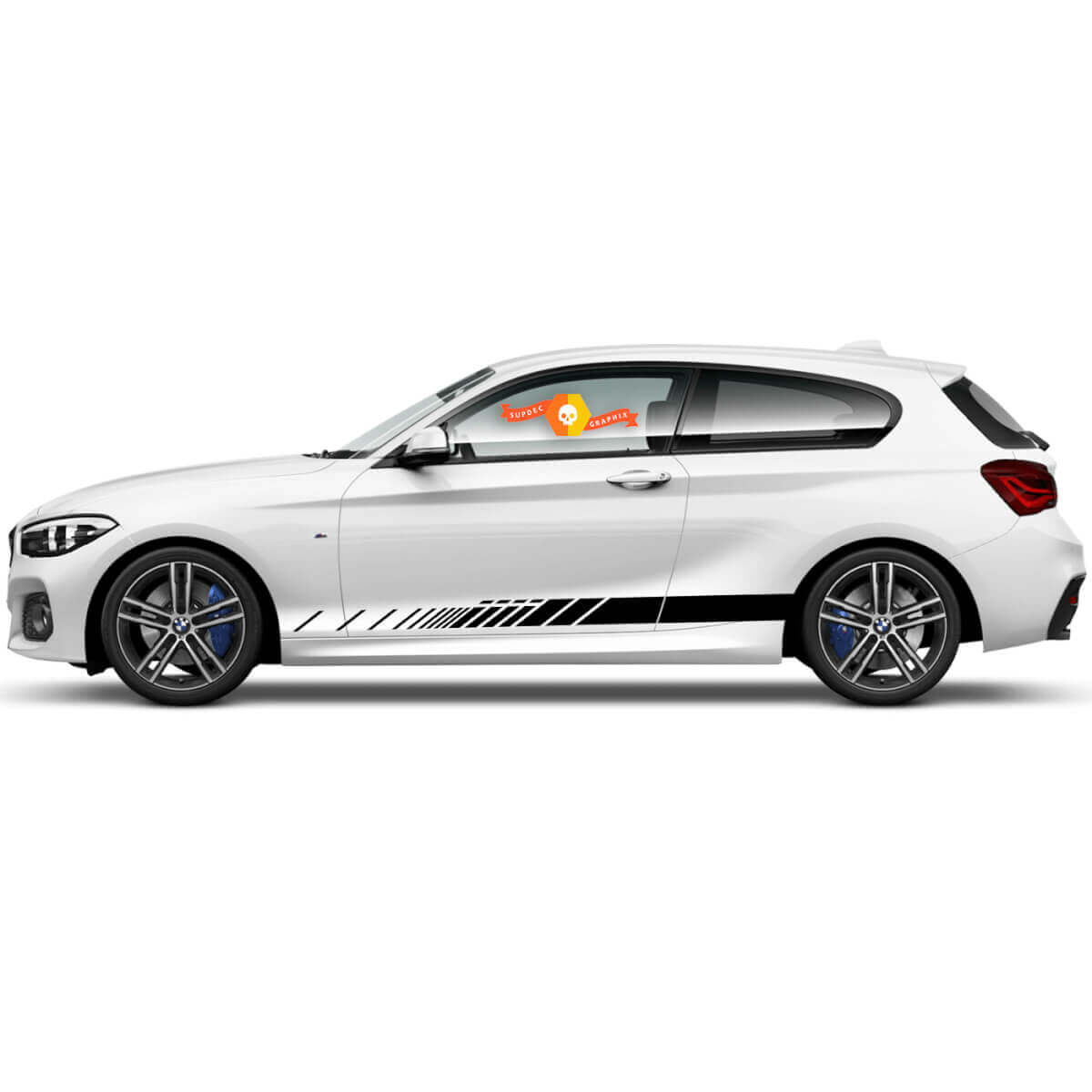 Paar Vinylaufkleber Grafikaufkleber Seite für BMW 1er Serie 2015 Schweller Classic Line
