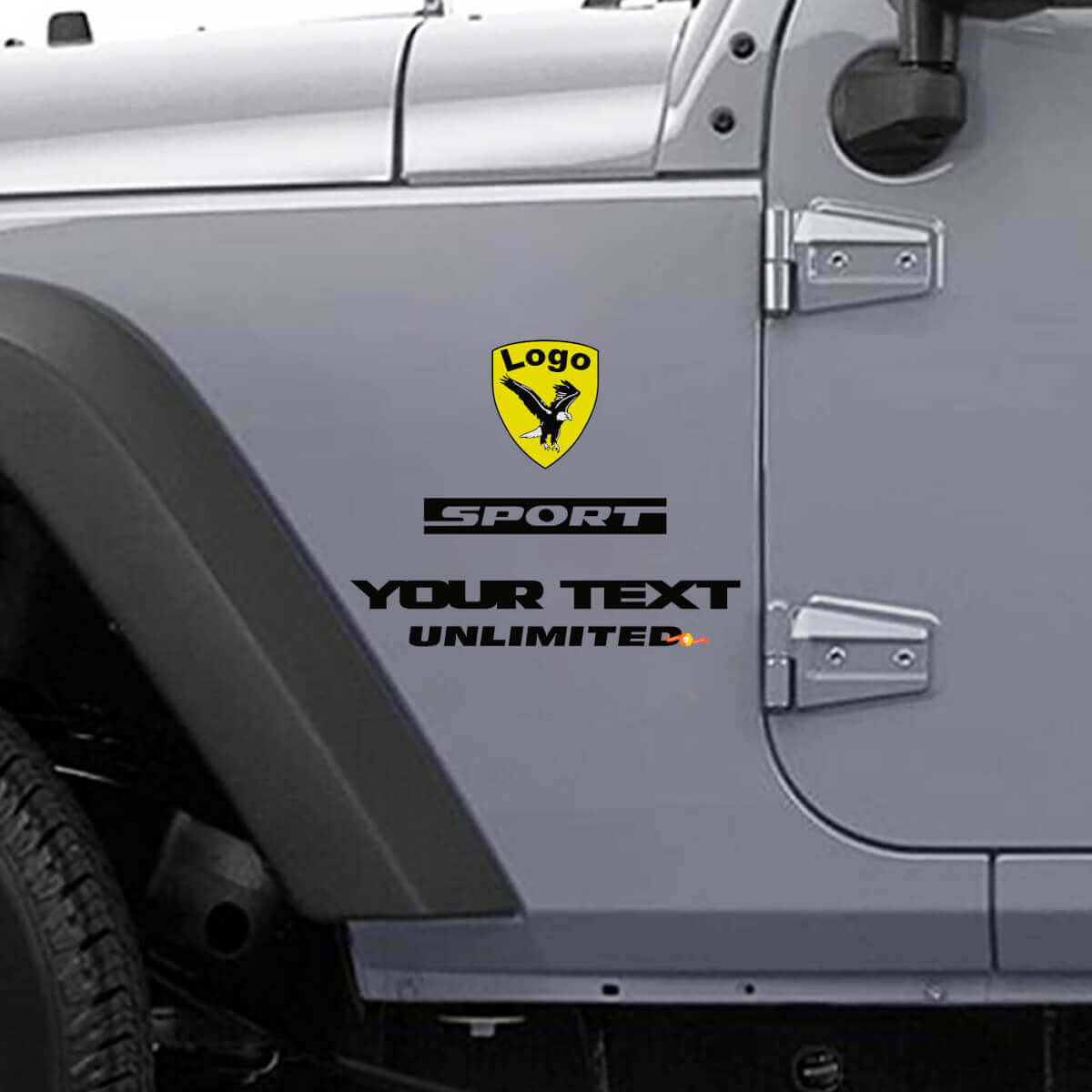 Jeep Wrangler Rubicon Weißkopfseeadler CJ YK JK Vinyl-Aufkleber