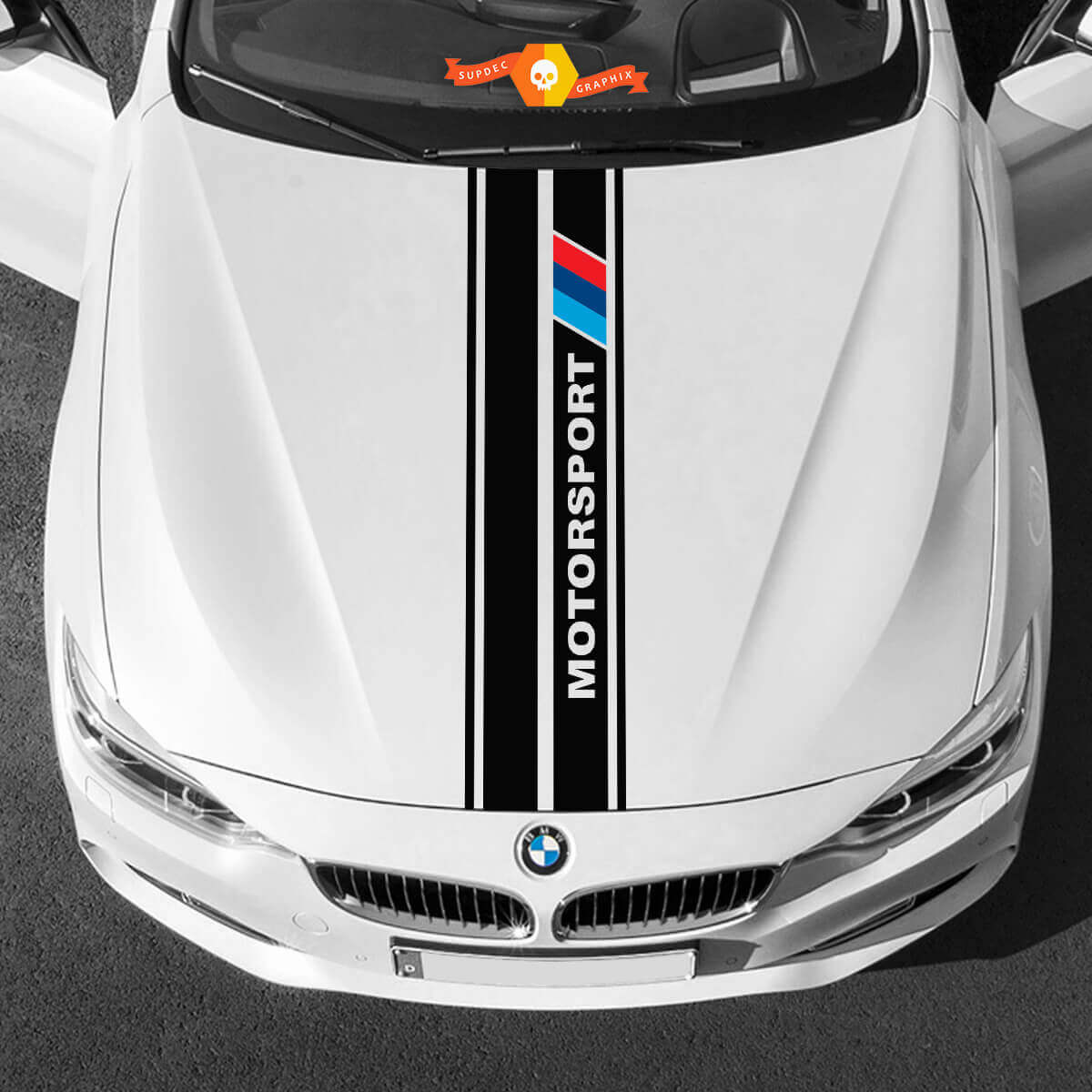 Vinyl-Aufkleber Grafik-Sticker BMW Motorhaube in der Mitte BMW Motorsport 2022
