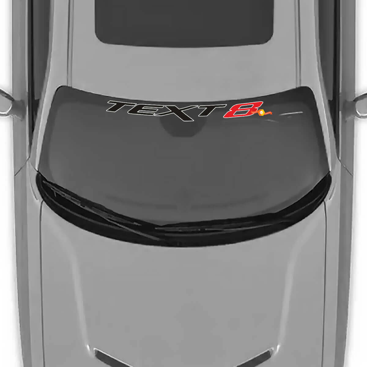 Benutzerdefinierter Text SRT Stil Frontscheiben Vinylaufkleber für Dodge Challenger