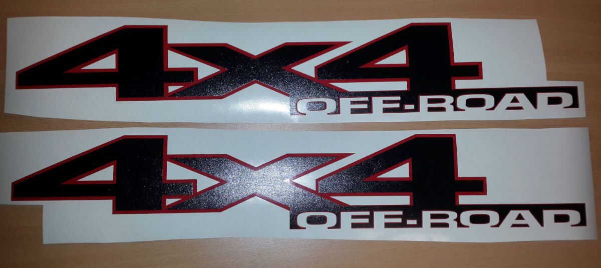 2 DODGE RAM 4 x 4 OFF ROAD POWER WAGON TRUCK Vinyl-Aufkleber