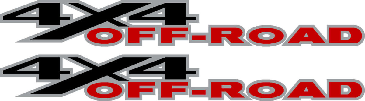 2 DODGE RAM 4 x 4 OFF ROAD TRUCK Vinyl-Aufkleber