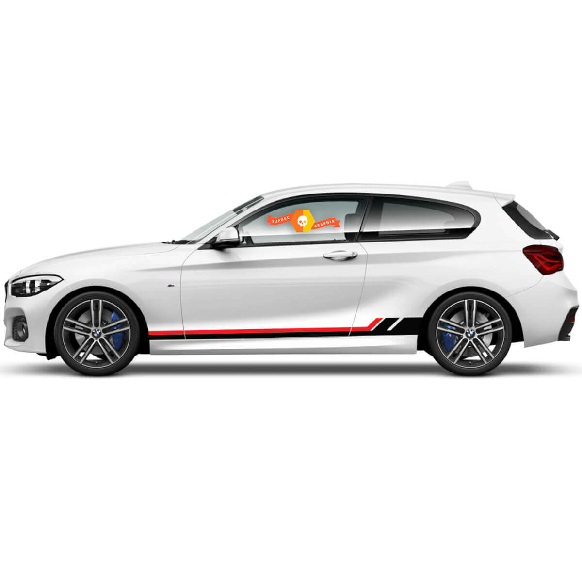 2 x Vinyl-Aufkleber Grafik-Sticker Seite BMW 1er Serie 2015 Rocker Panel Streifen jetzt
