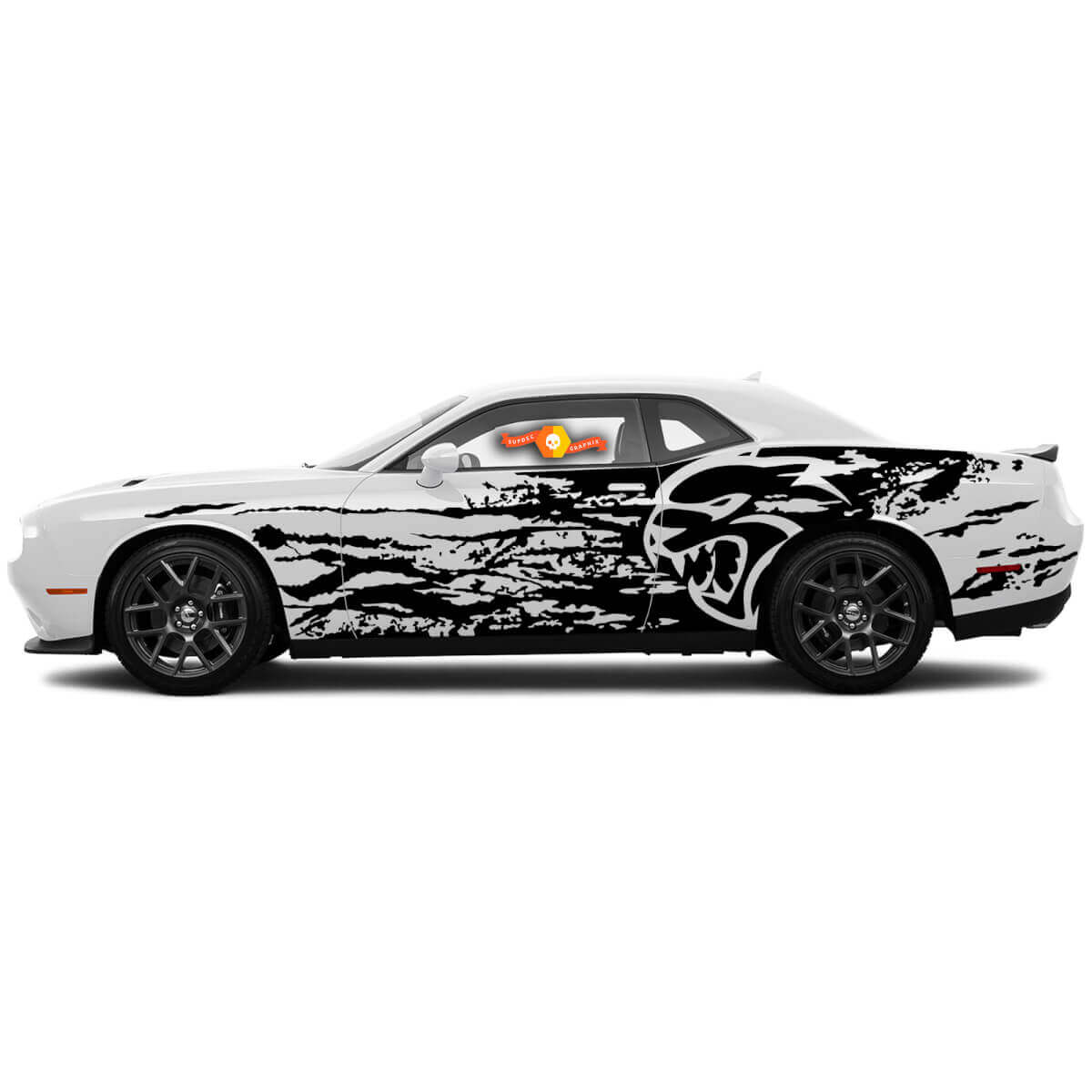 Splash Grunge Seitenteil-Kit Vinyl Aufkleber Decal Grafik 2 für Dodge Challenger Charger