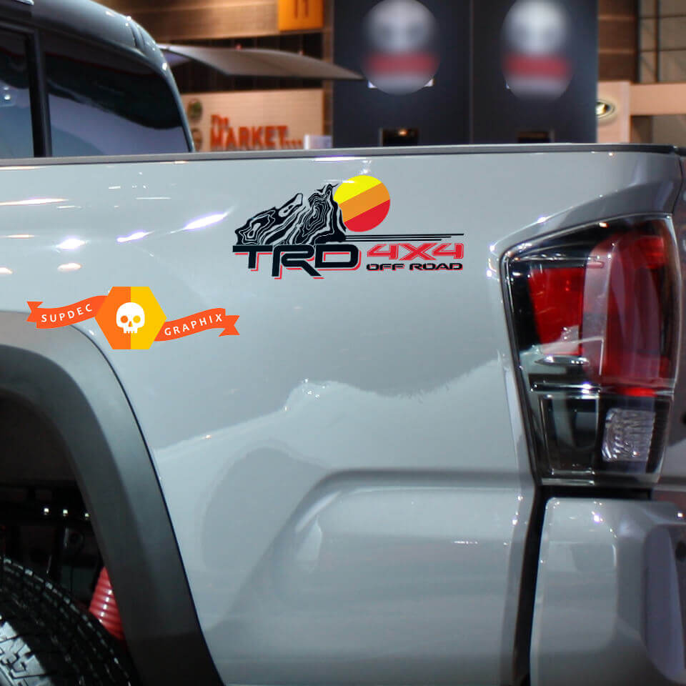 TRD Topographisches Logo Vintage Seiten-Vinylaufkleber Decal für Toyota Tacoma