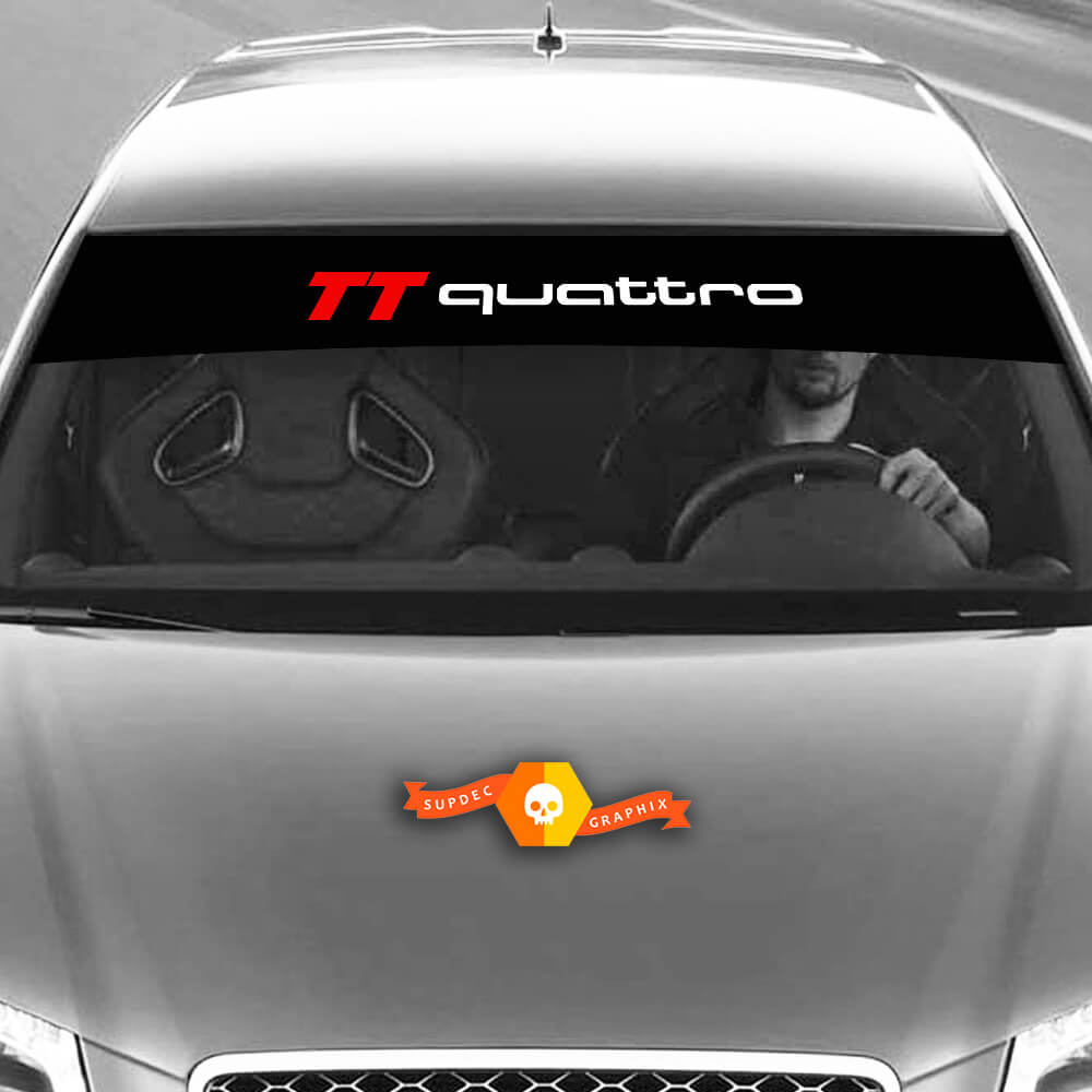 Vinyl-Aufkleber Grafikaufkleber Windschutzscheibe TT Quattro Audi Sunstrip Racing 2022
