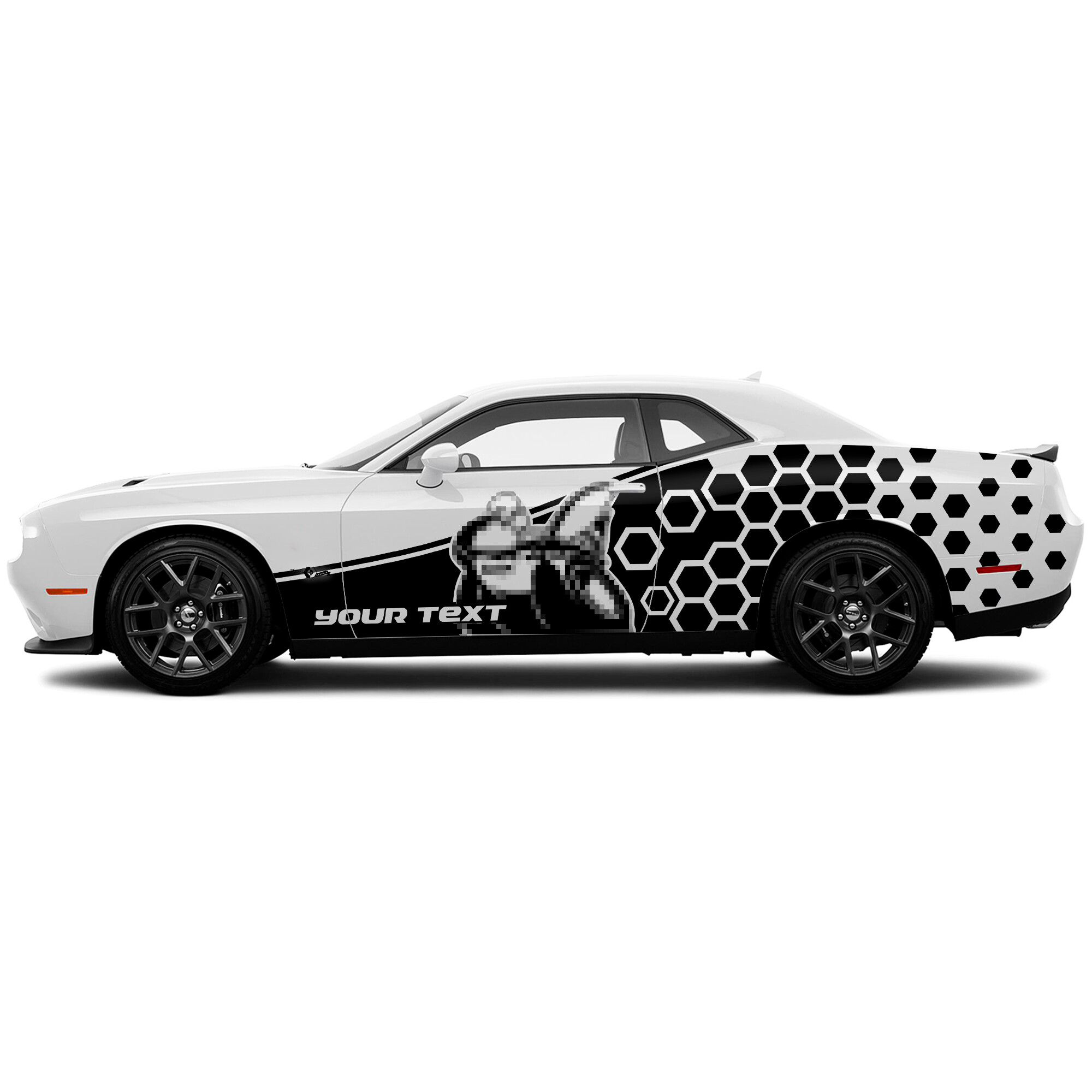 Scat Pack Waben Seiten Vinyl Aufkleber für Dodge Challenger