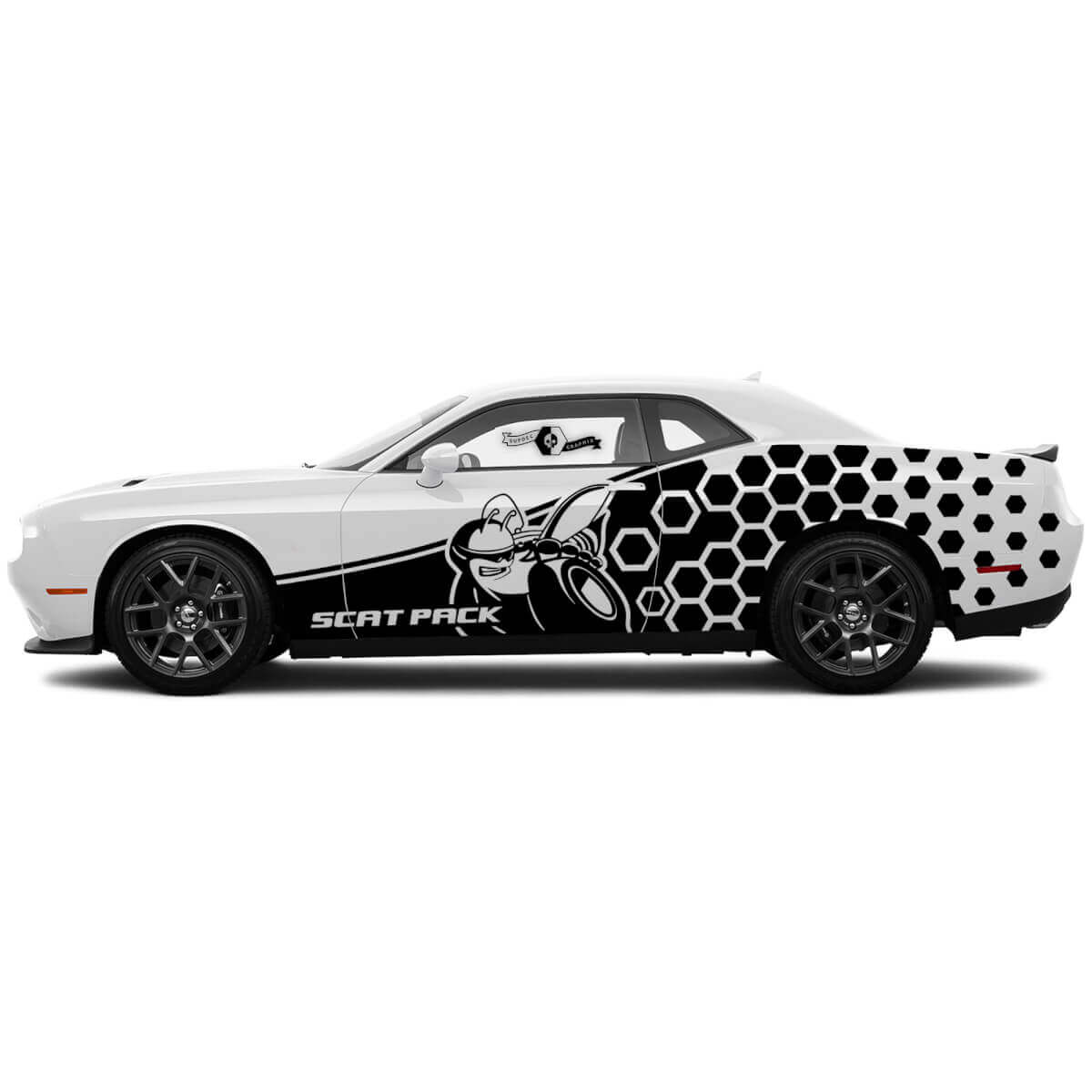 Scat Pack Waben-Seiten-Vinyl-Aufkleber-Kit für Dodge Charger Challenger