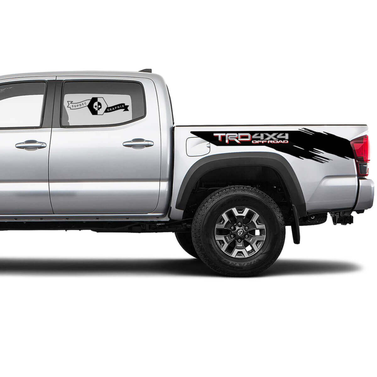 2 Tacoma 2 Farben Seitenbett Spritzer TRD 4x4 Off-Road Vinyl Aufkleber Decal Kit für Toyota Tacoma
