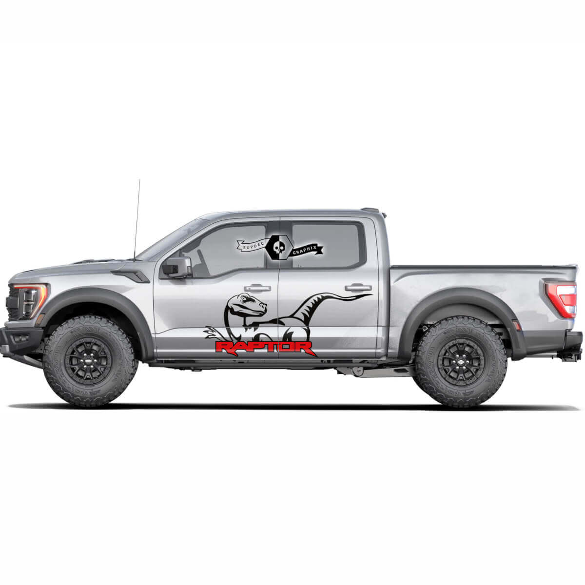Zweifarbige Musclecar truck power truck Logo 2022 Seitentüren Splash Graphics Seitenaufkleber
