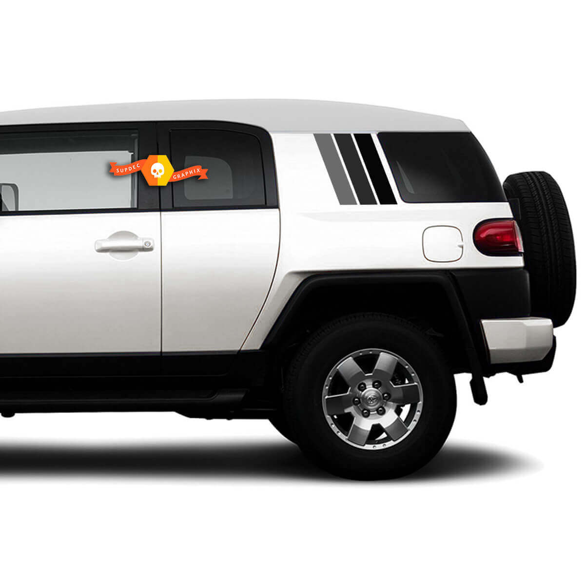 Wintage Style Streifen Seiten Vinylaufkleber für Toyota FJ Cruiser