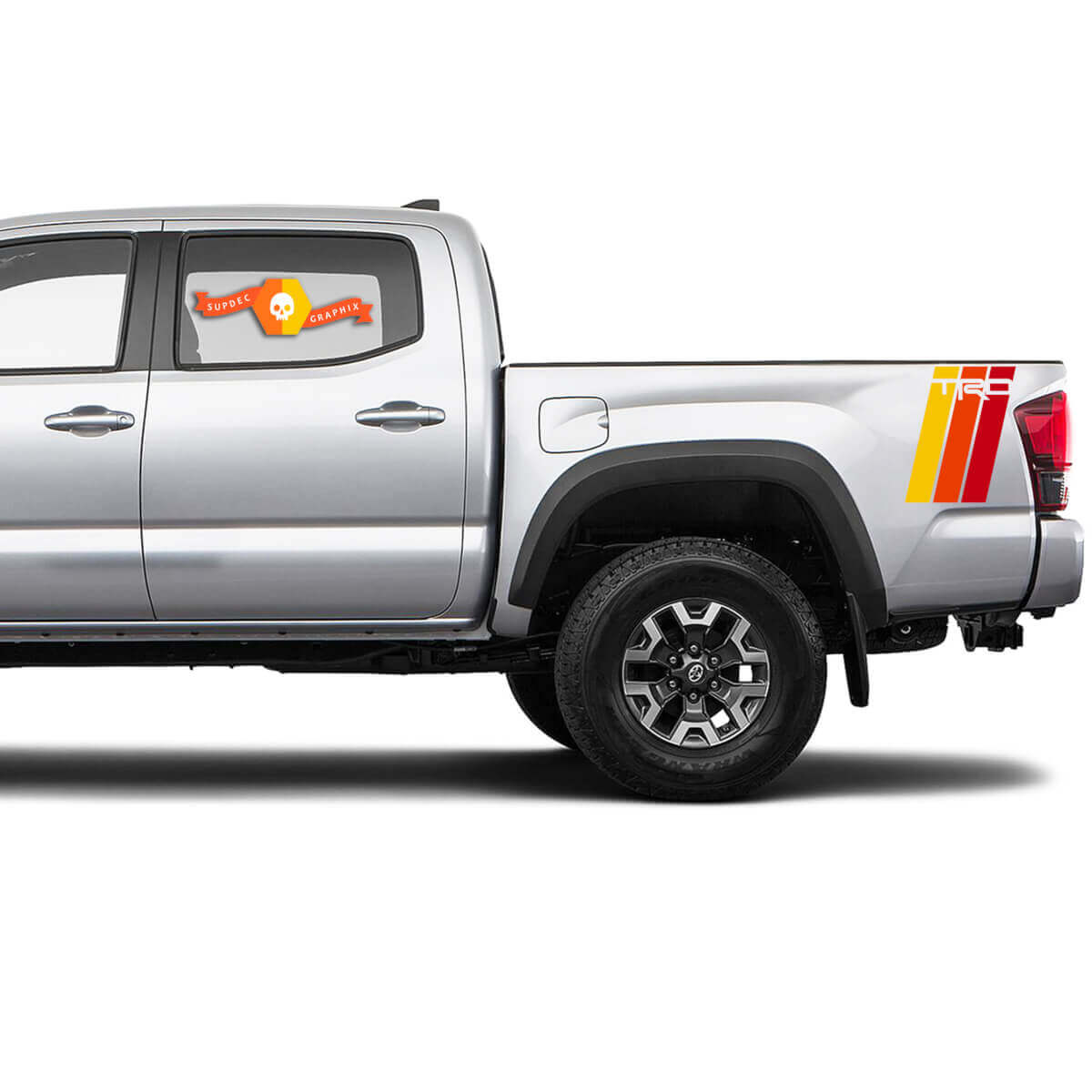 Retro TRD-Stil Seitenstreifen Vinyl-Aufkleber Set für Toyota Tacoma