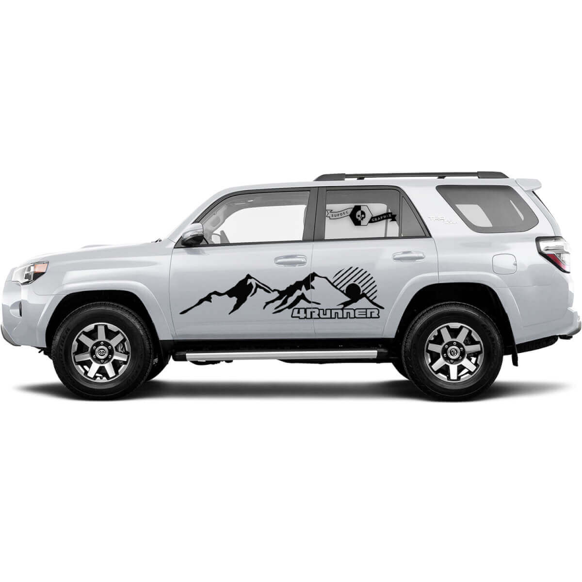 Aufkleber für Seitentür mit Bergkette Vinyl für Toyota 4Runner