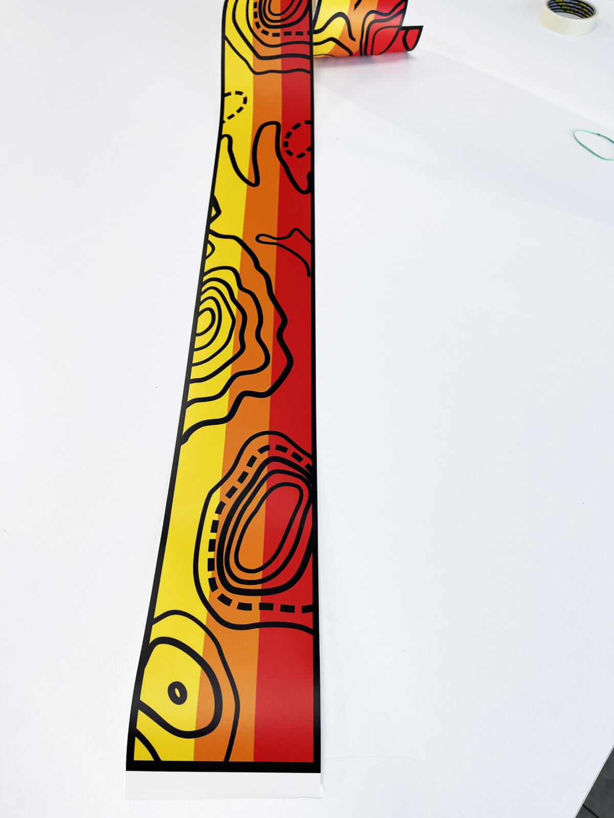 Streifenaufkleber mit topografischer Karte in Vintage-Farben für TRD Offroad Toyota Tacoma FJ Cruiser 4Runner Tundra
