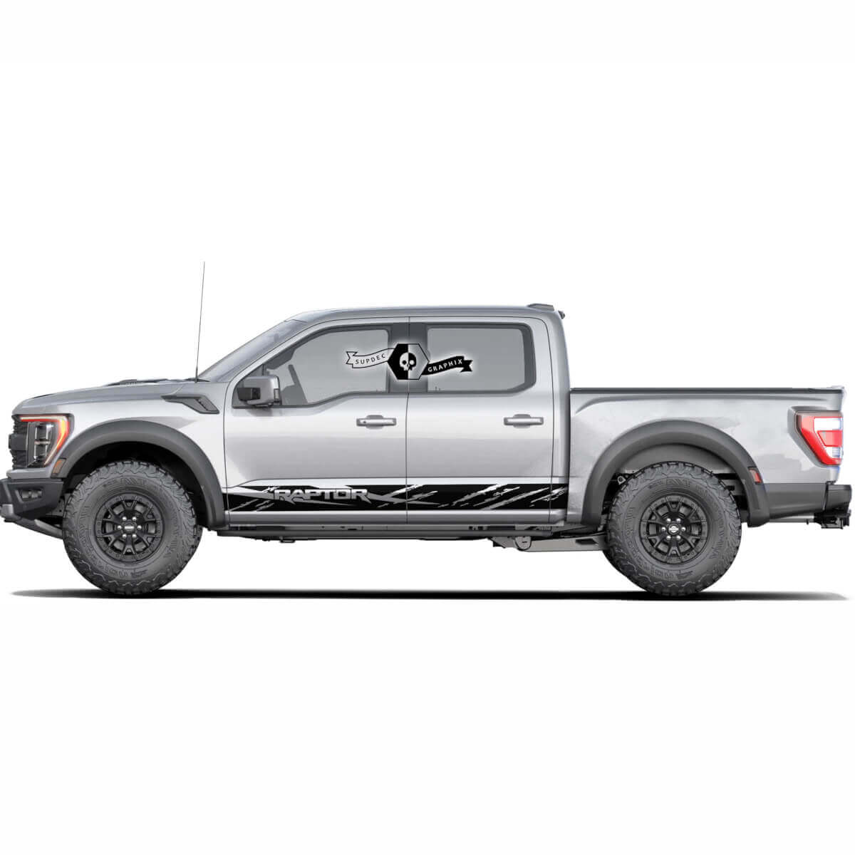 Abgenutzte Schwellerstreifen Vinyl-Aufkleber für Musclecar Powertruck