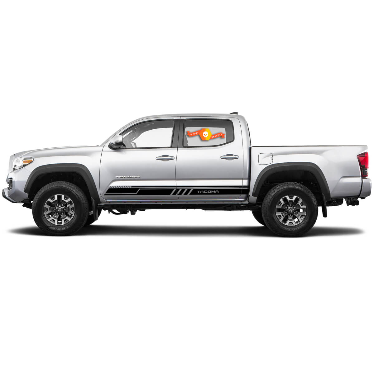 Moderne 2x Streifen für 2015-2021 Toyota Tacoma Side Rocker Panel Vinyl Aufkleber Aufkleber Anfall für Toyota Tacoma Moderne