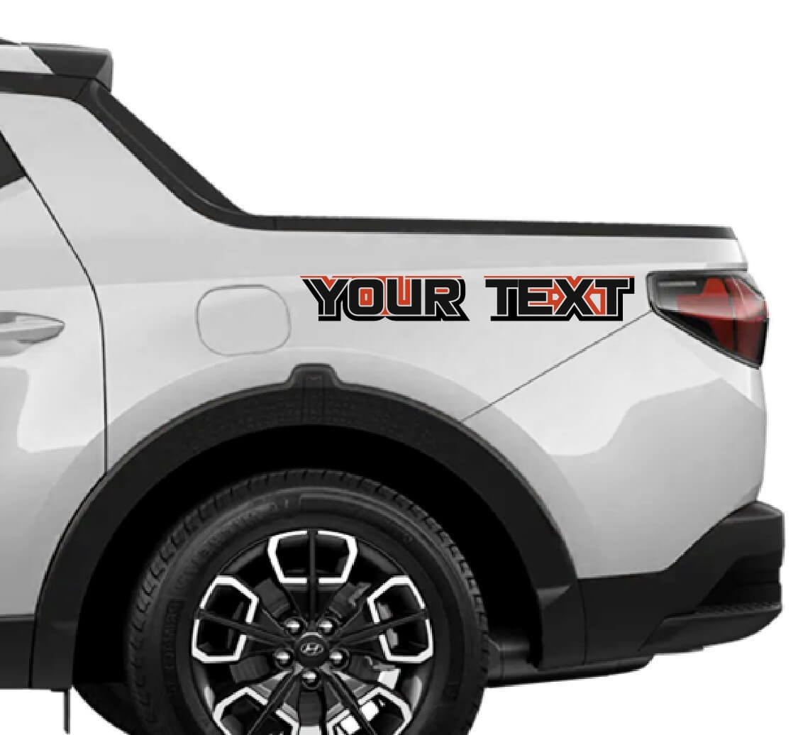 Neues Paar Hyundai Santa Cruz Seitenbett 2 Farben Vinyl Aufkleber Aufkleber -Dekalgrafikkit