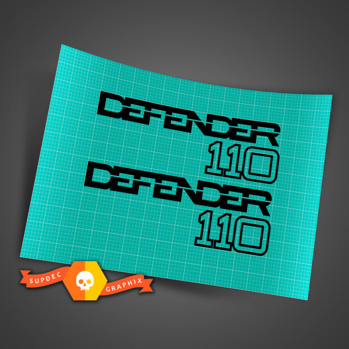 Paar Land Rover Defender 110 Heckklappe Aufkleber für Land Rover Defender 110 Sticker
