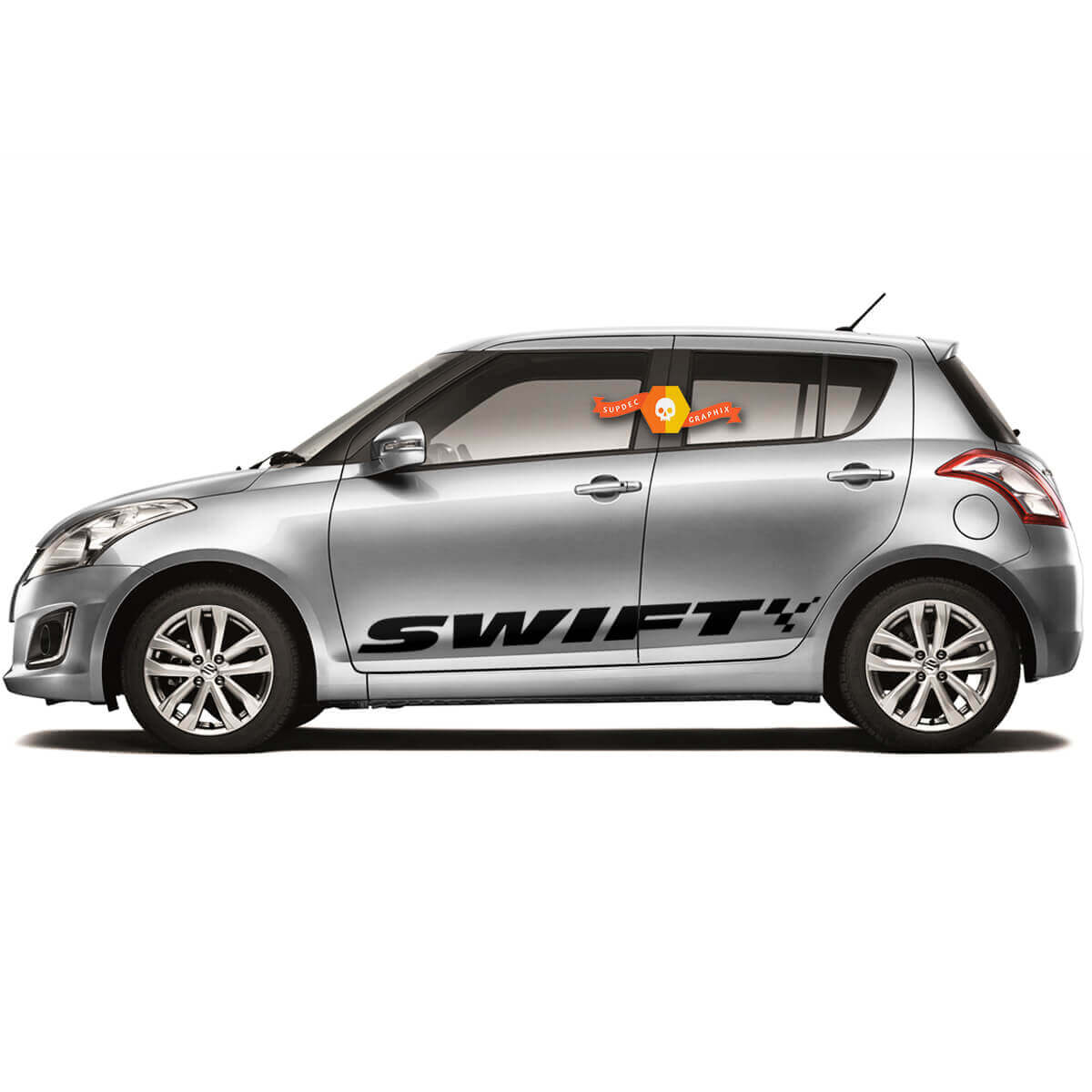 2X SUZUKI Swift Seitentür Aufkleber Grafik Emblem Logo

