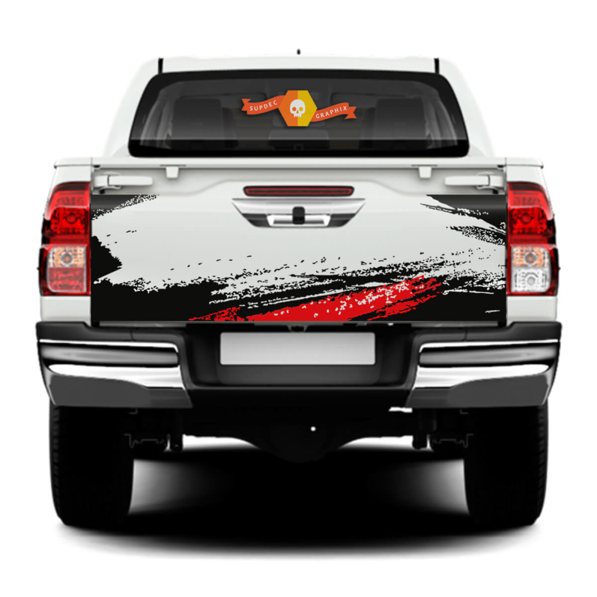 Paar Toyota Hilux 2022 Rally Türen Distressed Side Splash Splash Unbesiegbare Heckklappe Vinyl Aufkleber Decal Grafik
