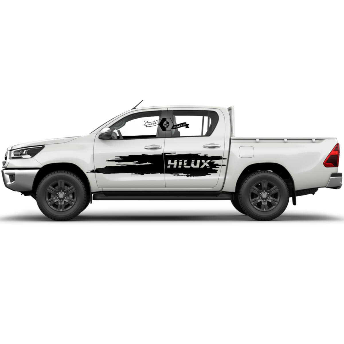 Paar Toyota Hilux 2022 Türen Streifenseite Splash Distressed Wrap Vinyl Aufkleber Aufkleber -Aufkleber Grafik