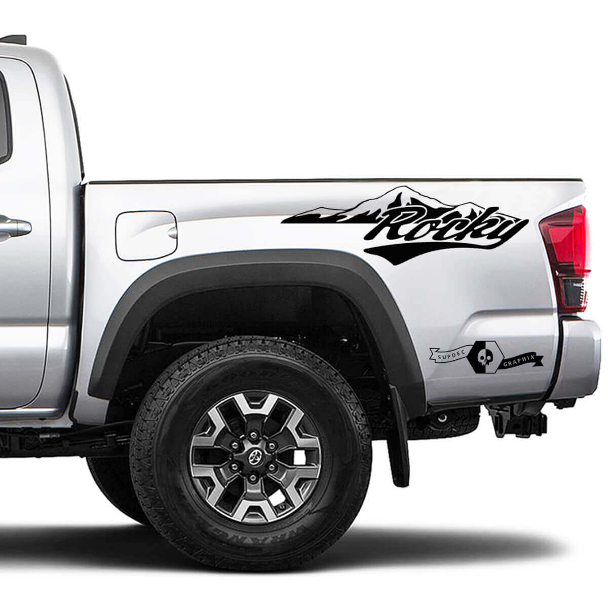 Paar Toyota Tacoma Seitenbett Rocky Mountain Forest Vintage Aufkleber Grafiken
