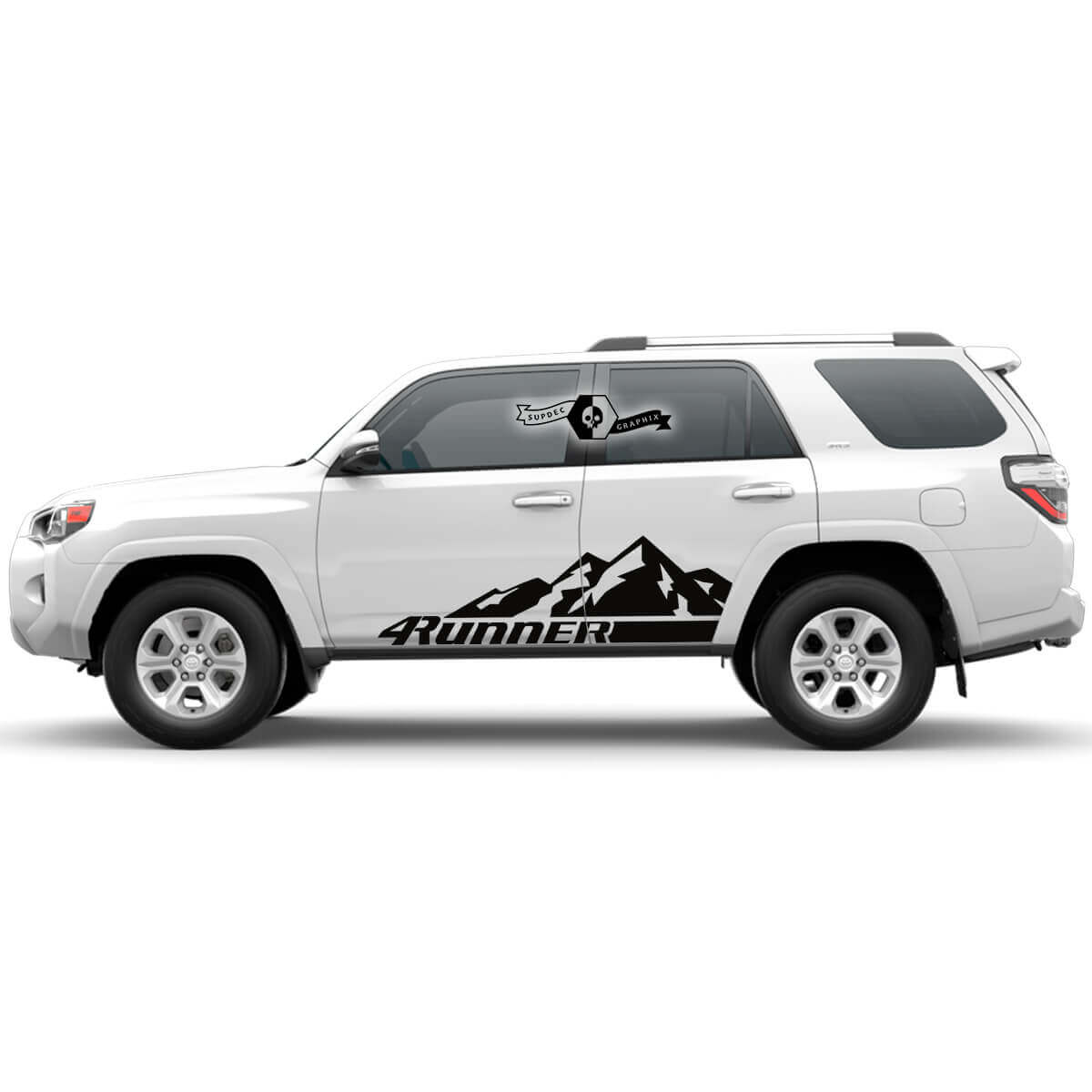 Paar 4Runner 2023 Seitentüren Vinyl Mountains Aufkleber Rocker Panel Stickers für Toyota 4Runner

