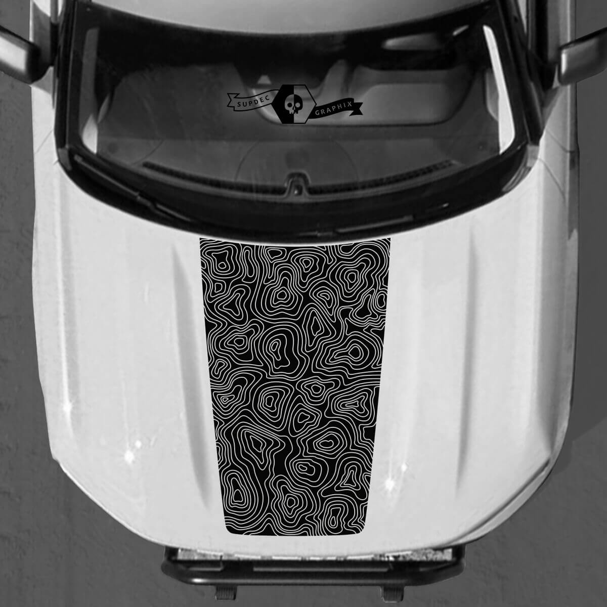 Topografische Kartenabziehbilder Aufkleber für Musclecar horse Logo Sport SUV 3
