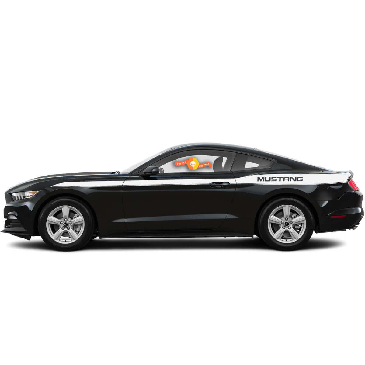 Paar Ford Mustang 2015-2017 Mustang Logo Seitenstreifen Vinyl Aufkleber Grafik Kit
