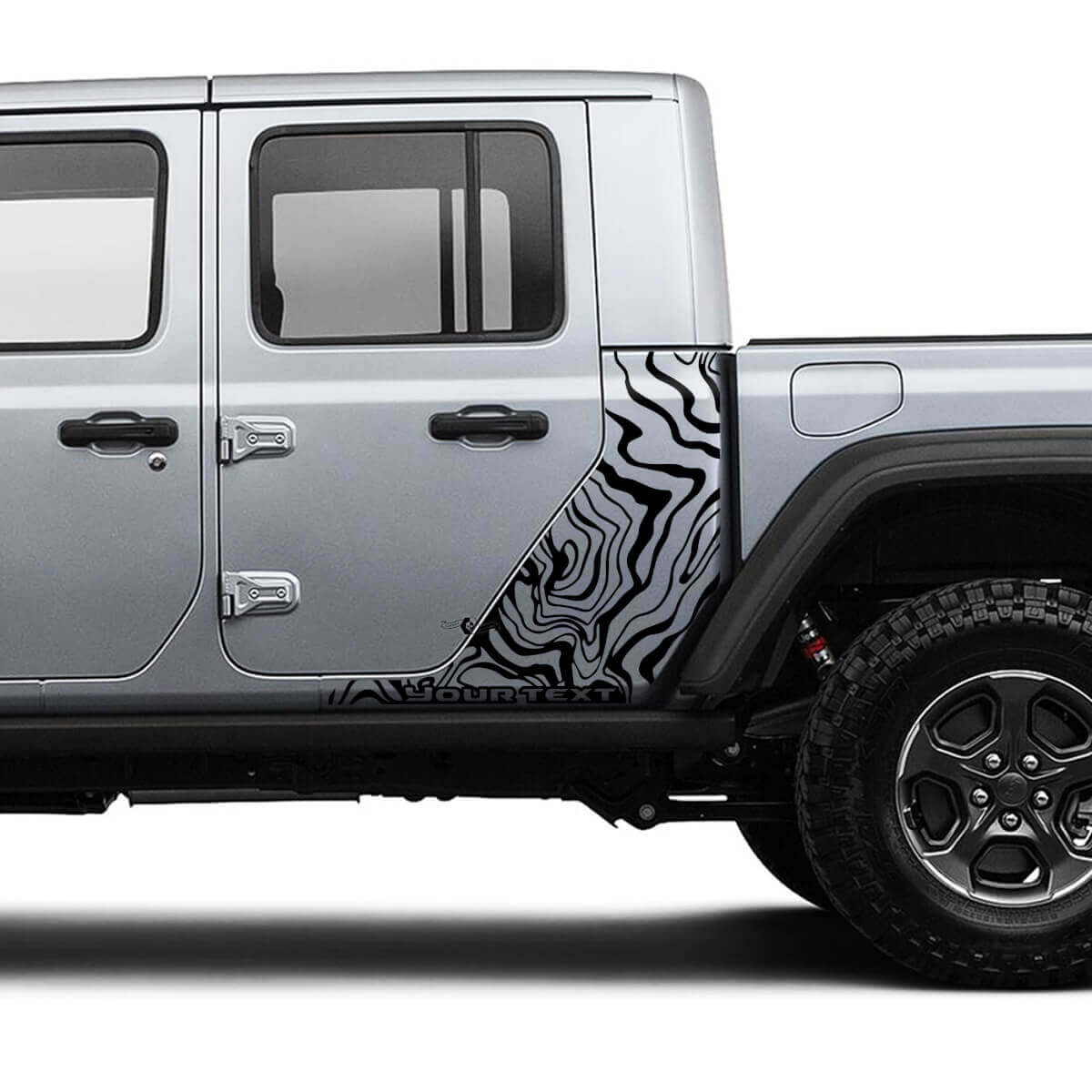 Jeep Gladiator Seitenkontur Körper Vinyl Grafik Streifen Kit 2018-2021

