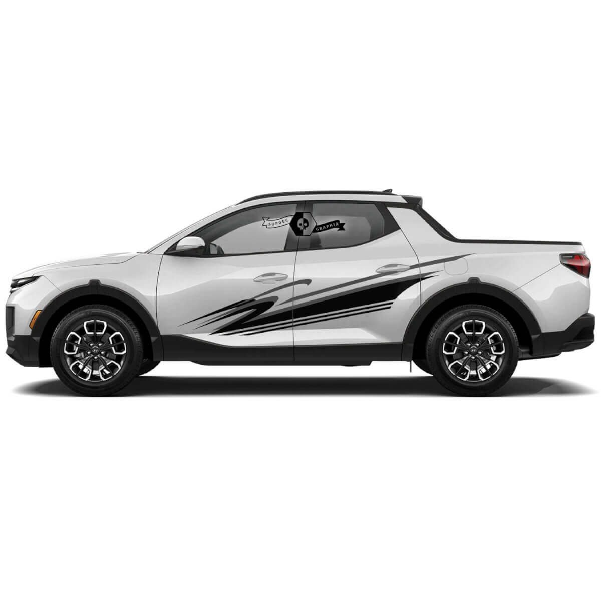 Modernes Wave Side Stripes Vinyl-Aufkleber-Kit für Hyundai Santa Cruz
