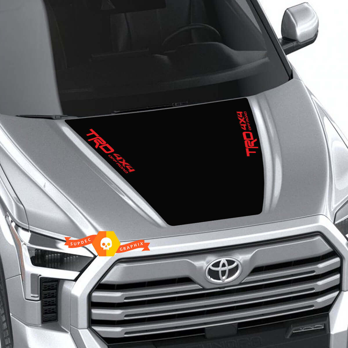 Neue Toyota Tundra 2022 Motorhaube TRD SR5 Off Road Wrap Aufkleber Grafiken SupDec Design 2 Farben
