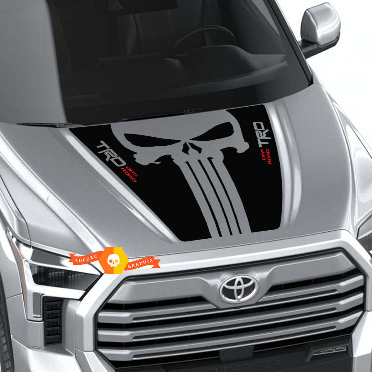 TRD Punisher Stil Motorhauben-Aufkleber für Toyota Tundra 2022
