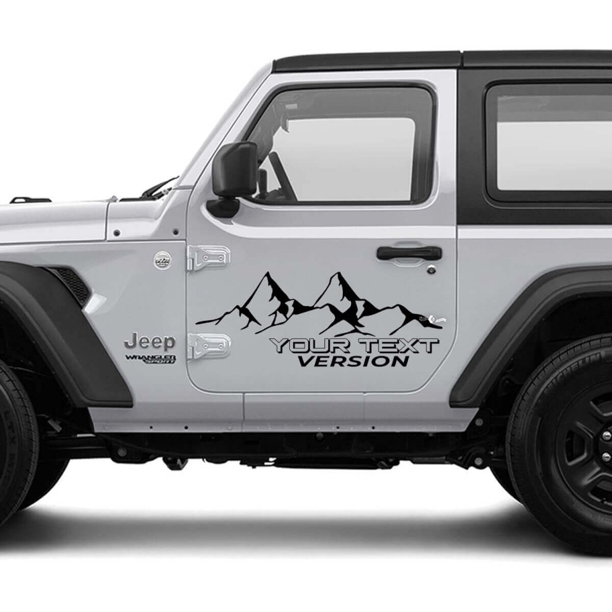 2 Neue JEEP Wrangler Unlimited Tür Aufkleber 4x4 Off-Road Berge Seiten Grafik Aufkleber
