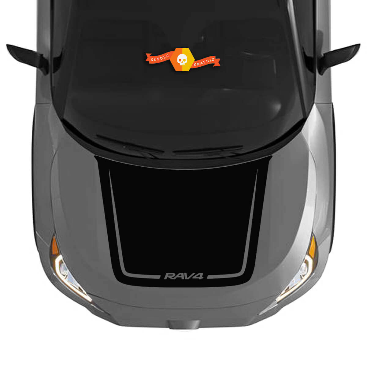 Motorhaube RAV4 Aufkleber Grafik-Set für Toyota RAV4 2019 - 2022 Vinyl-Aufkleber
