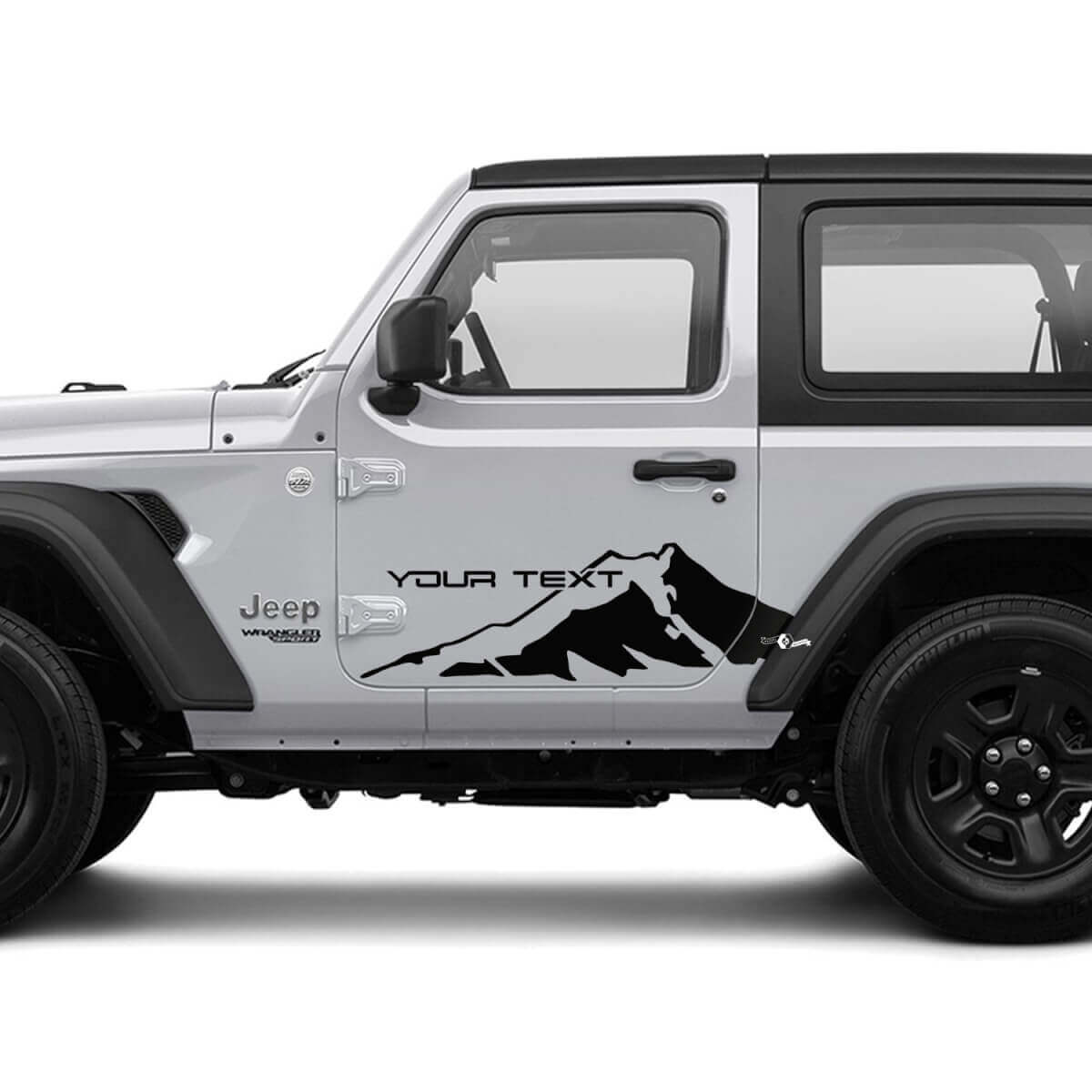 2 Neue JEEP Wrangler Türseiten-Aufkleber Berggrafik Aufkleber
