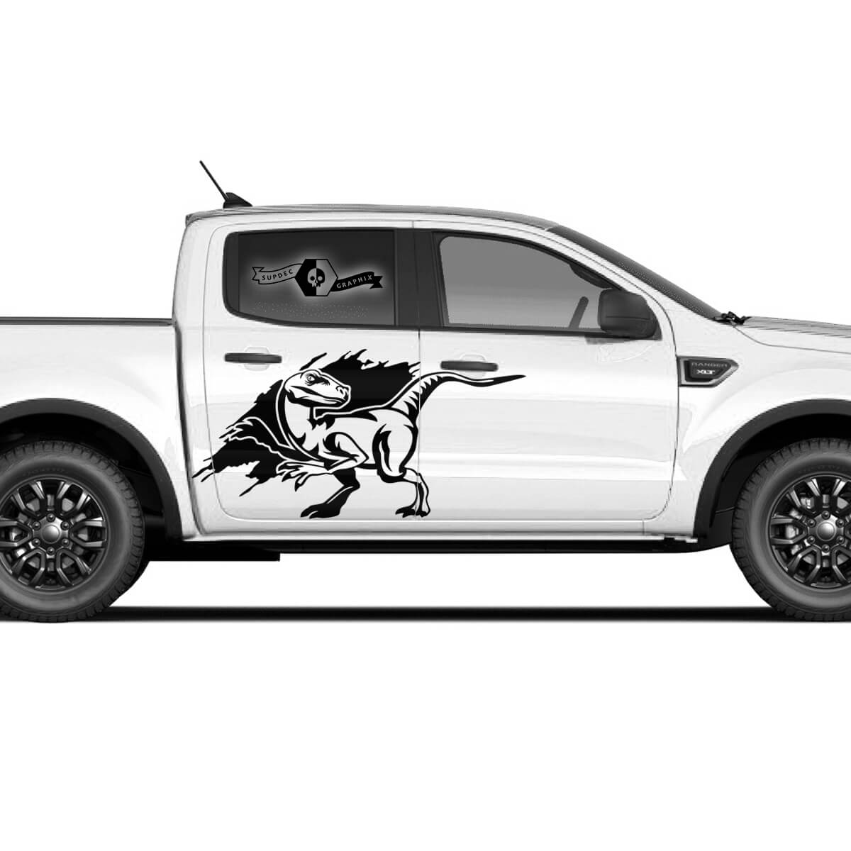Paar neuer Ford F150 Raptor 2022 Splash Logo Seitentüren Grafik Aufkleber