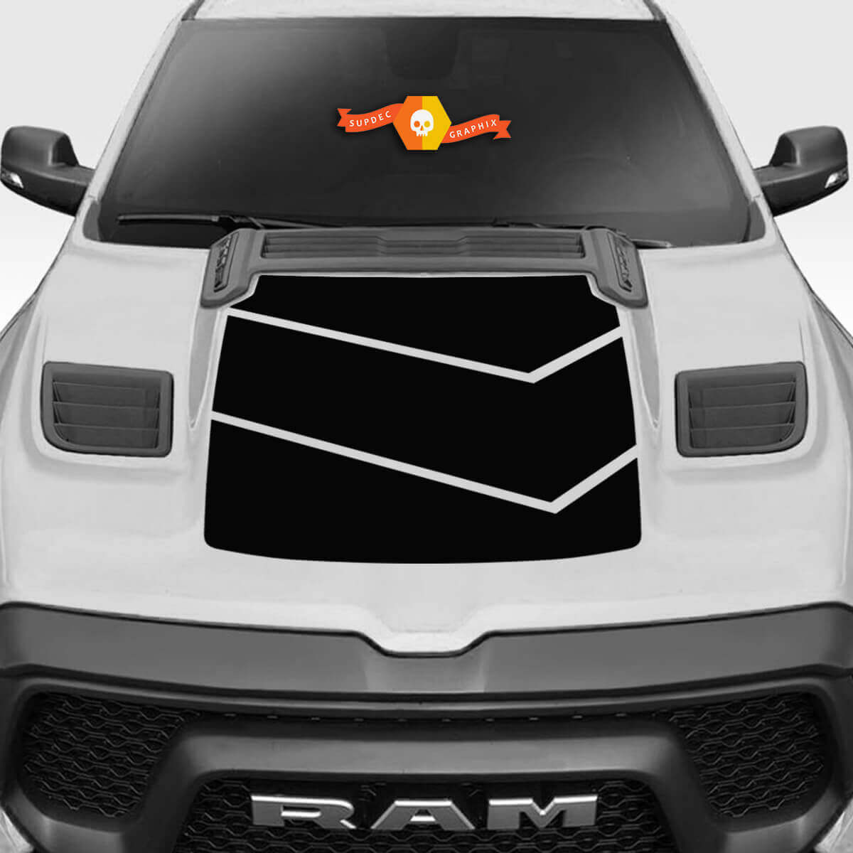 Dodge Ram Rebel 2019 2020 2021 2022 Motorhaube Vinyl Aufkleber Grafik Kit
