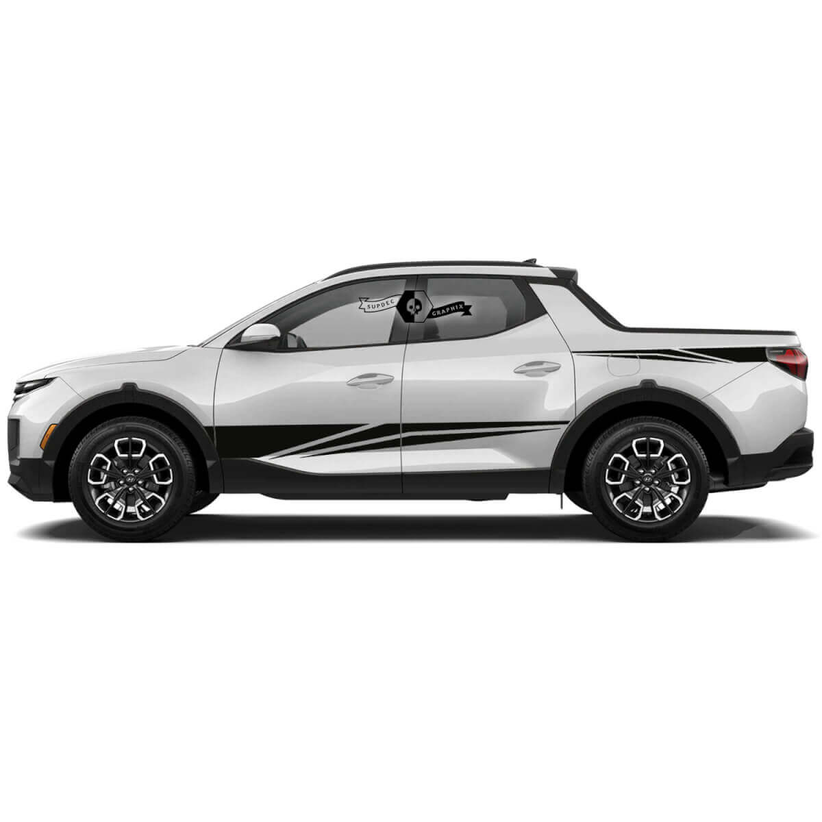 Triple Sharp Seitenstreifen Vinyl-Aufkleber-Set für Hyundai Santa Cruz