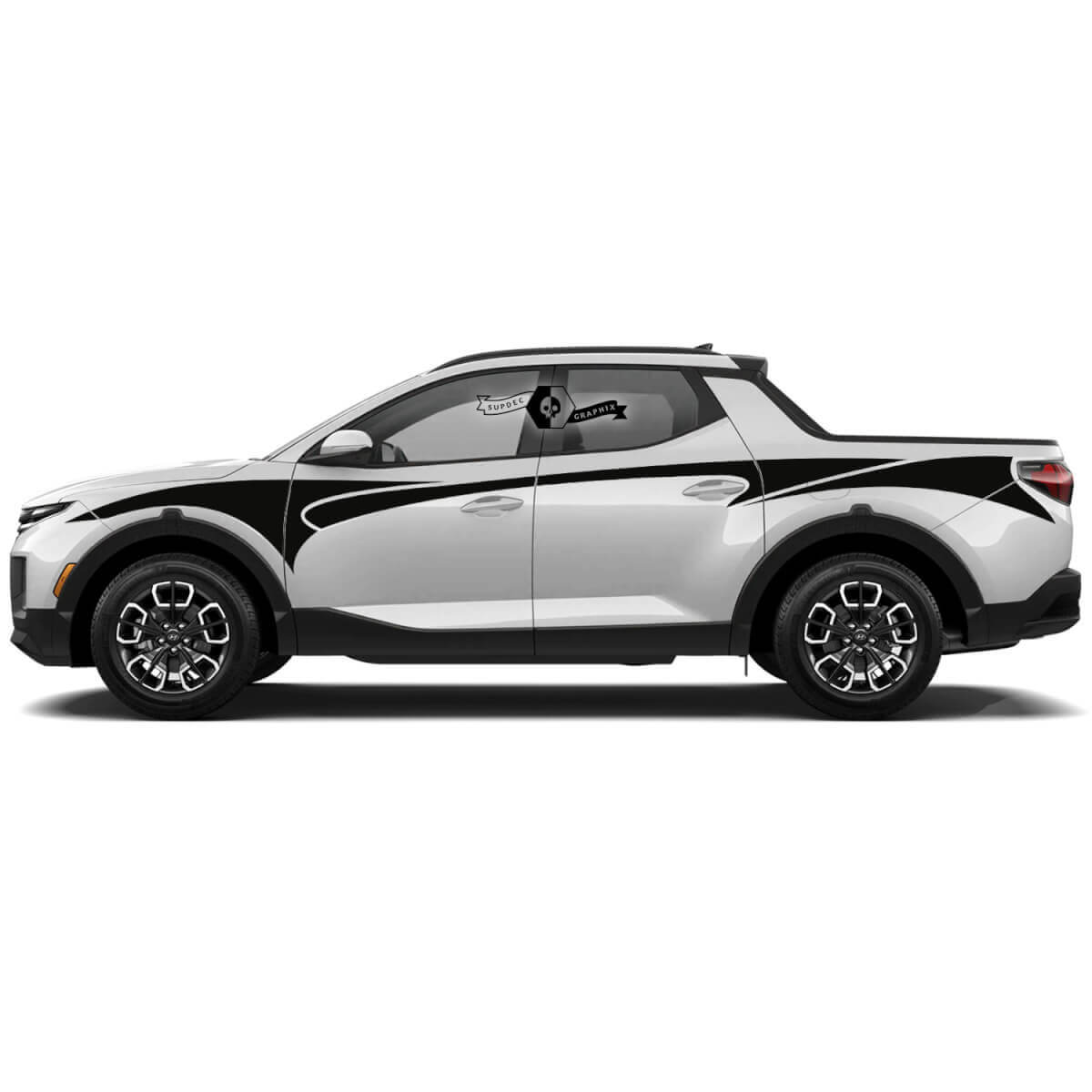 Vinyl-Aufkleber für Kotflügel, Bettseite, Grafik-Set, passend für Hyundai Santa Cruz
