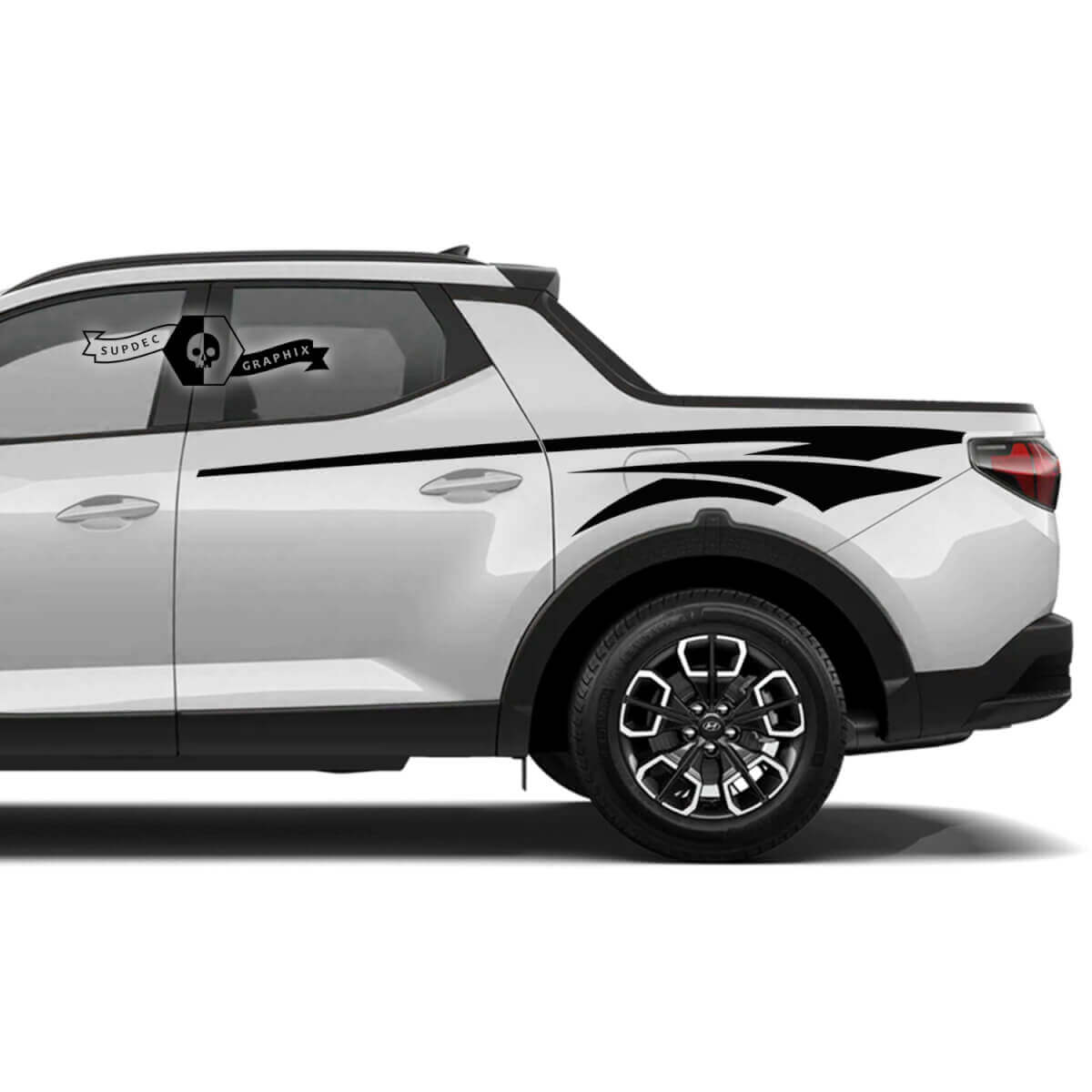 Tribal-Stil Seitenstreifen Vinyl-Aufklebersatz für Hyundai Santa Cruz