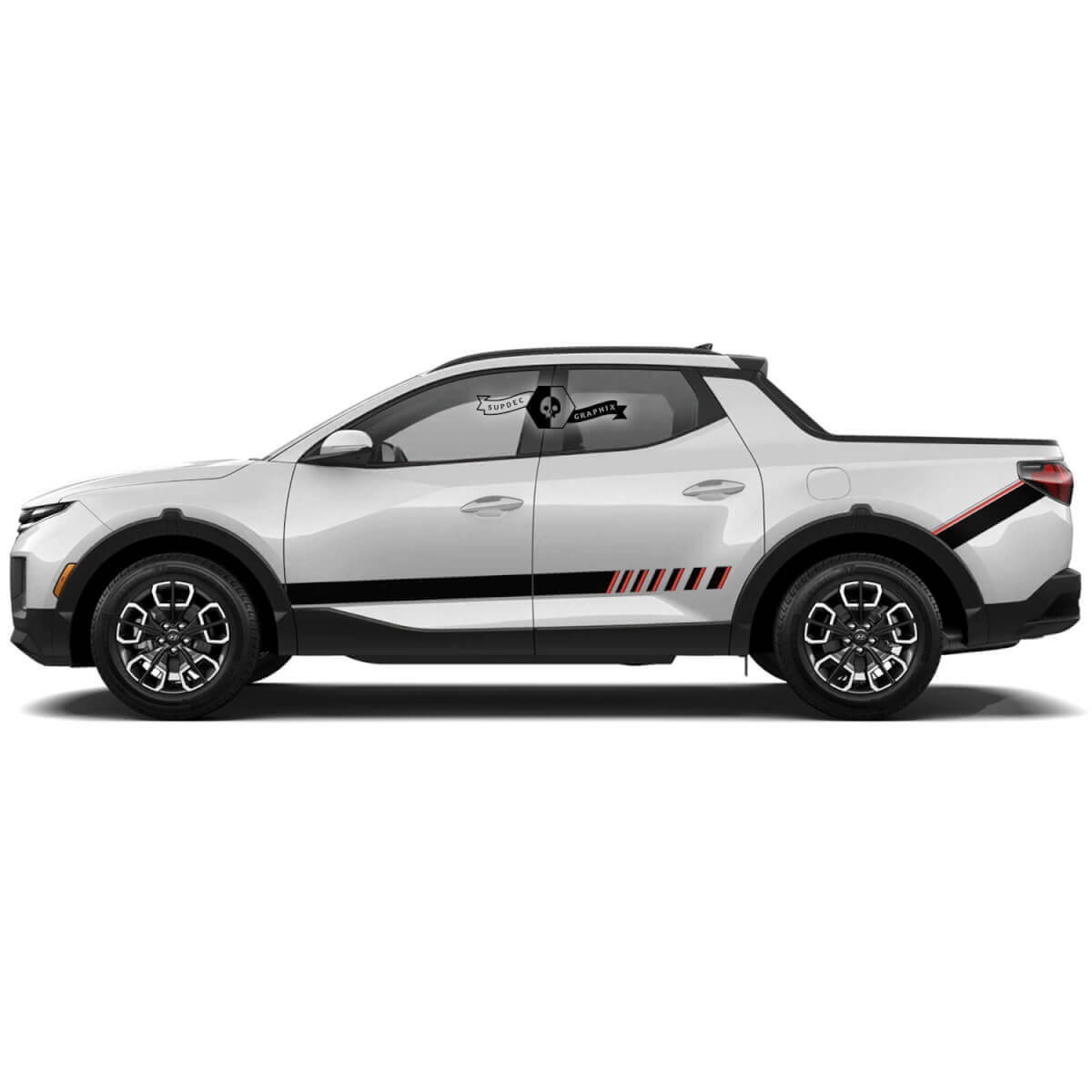 Paar Hyundai Santa Cruz Rally Side Rocker Panel 2 Farben Vinyl Aufkleber Decal Grafikkit